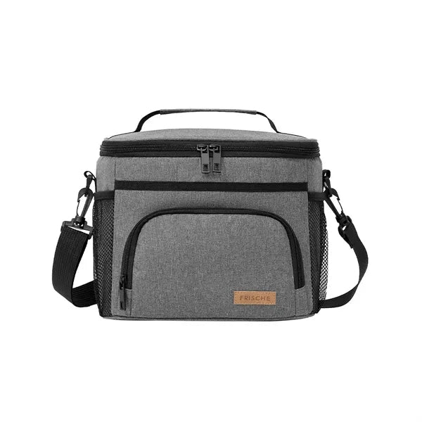 10-Can Leakproof PEVA Lunch Bag with Strap & Pockets