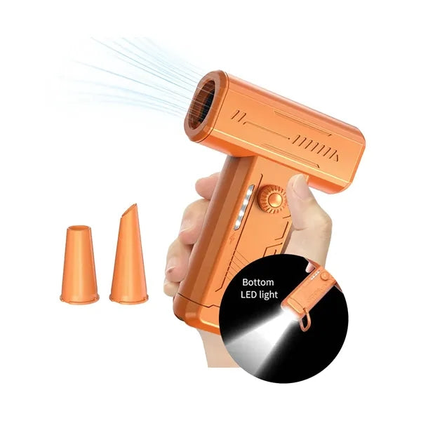 130K RPM Mini Handheld Fan With LED And Adjustable Speed