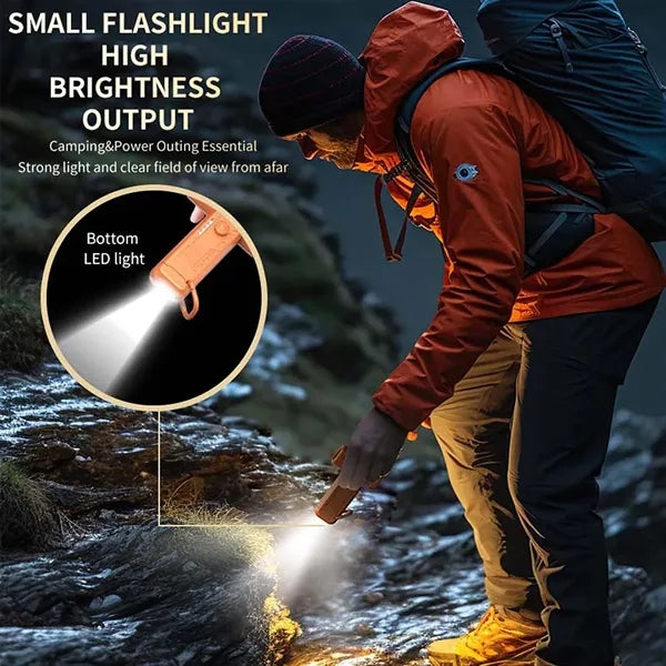 130K RPM Mini Handheld Fan With LED And Adjustable Speed