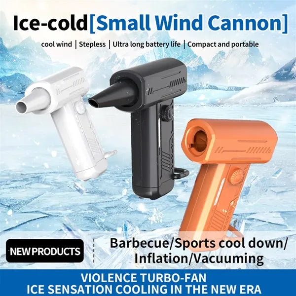 130K RPM Mini Handheld Fan With LED And Adjustable Speed
