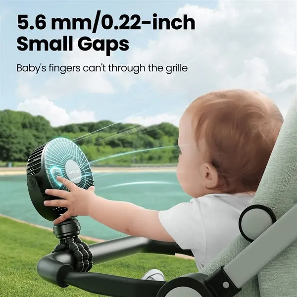 Mini Rechargeable 3 Speed Clip Fan 360 Tripod