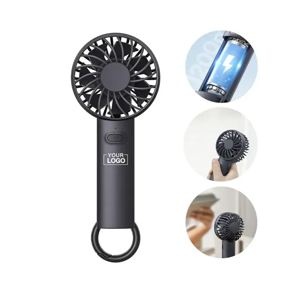 Mini Handheld Fan USB Rechargeable 3Speed Travel Outdoor