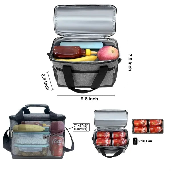 10-Can Foldable Leakproof Lunch Bag w/ PEVA Liner & Pockets