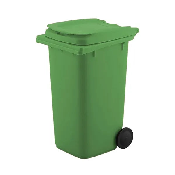 Mini Plastic Trash Can Bin Pen Holder with Lid