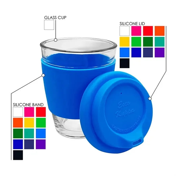 12oz Party Silicone Glass Coffee Cup