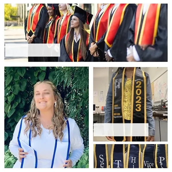 Classic unisex adult plain honor sash graduation stole