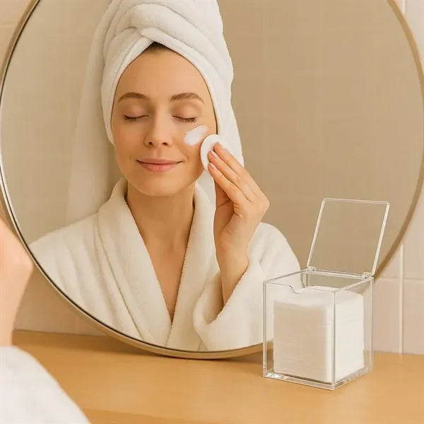 Acrylic Face Towel Holder with Flip Lid