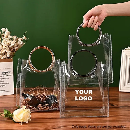 PVC Clear Tote w/ Round Metal Handle