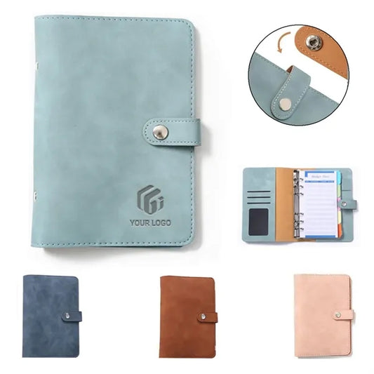 Portable soft PU leather A6 binder planner notebook