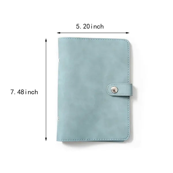 Portable soft PU leather A6 binder planner notebook