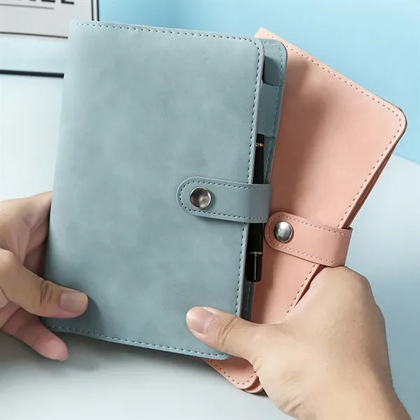 Portable soft PU leather A6 binder planner notebook