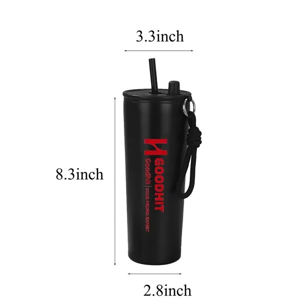 24oz Stainless Steel Insulated Tumbler With lid And Straw