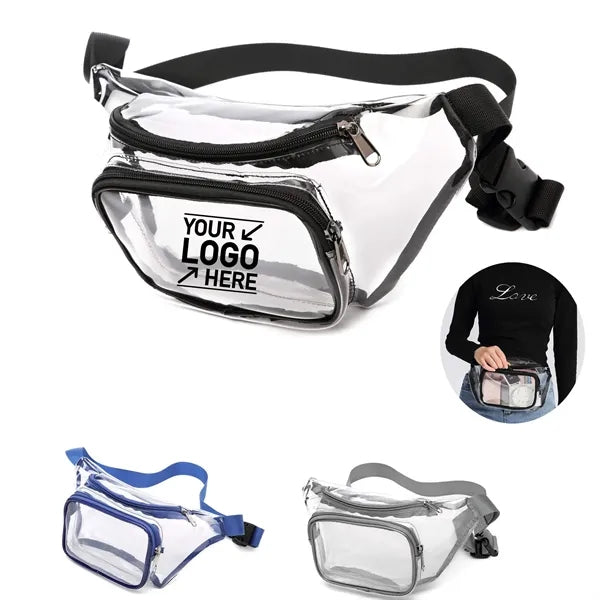 Clear Soft Pvc Waist Pack With Adjustable Belt
