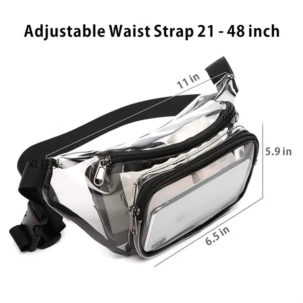 Clear Soft Pvc Waist Pack With Adjustable Belt