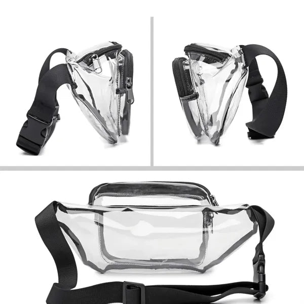 Clear Soft Pvc Waist Pack With Adjustable Belt