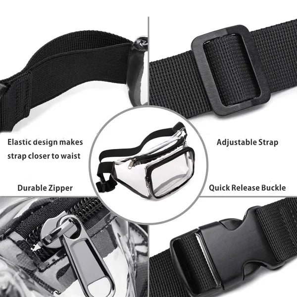 Clear Soft Pvc Waist Pack With Adjustable Belt