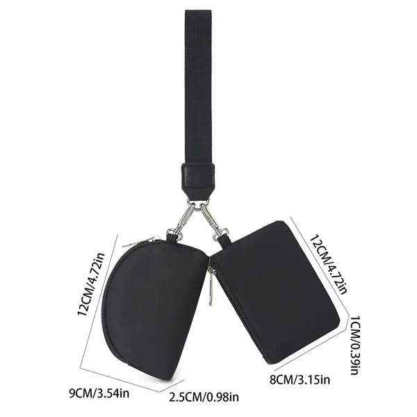 Zippered Wristlet Pouch With Removable Strap