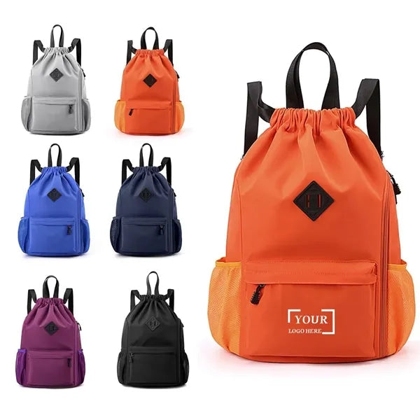Waterproof Drawstring Backpack Travel Sports Gym Sack