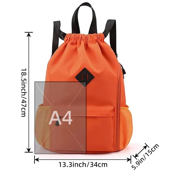 Waterproof Drawstring Backpack Travel Sports Gym Sack