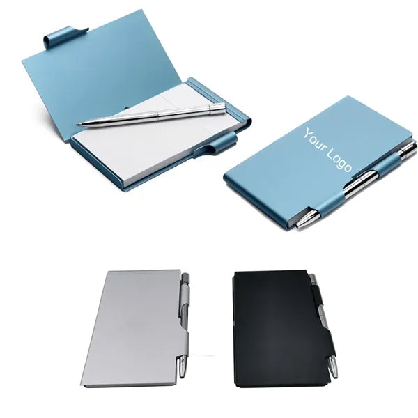 Metal Pocket Notebook With Pen And Refillable Paper