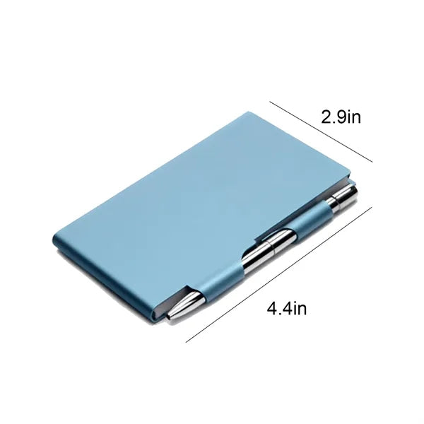 Metal Pocket Notebook With Pen And Refillable Paper