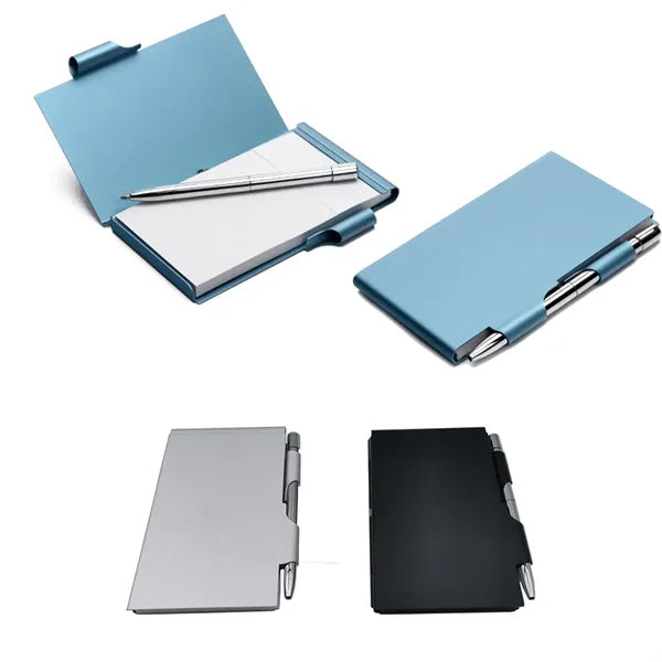 Metal Pocket Notebook With Pen And Refillable Paper