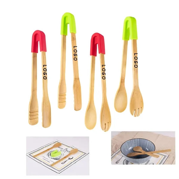 BPA Free Portable Bamboo Food Clip With Silicone Removable