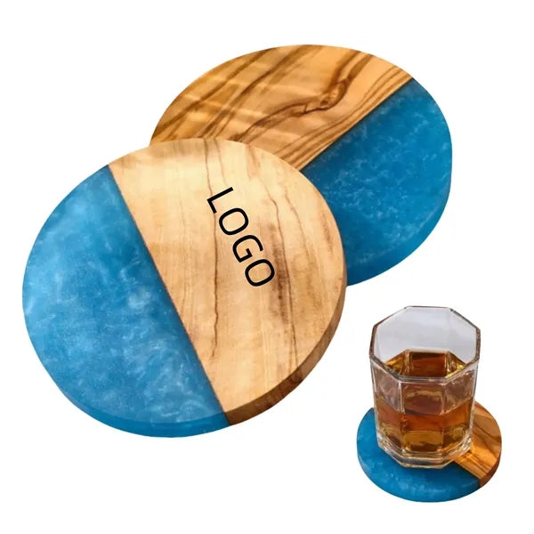 Round Resin Wood Coasters