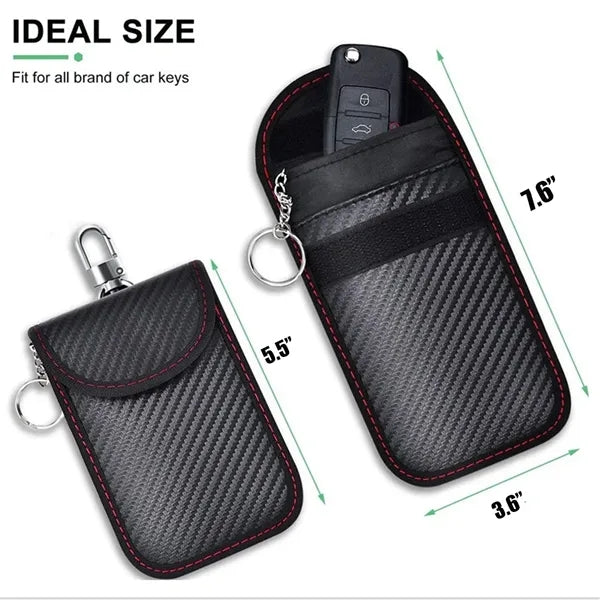 Carbon Fiber RFID Shield Key Pouch
