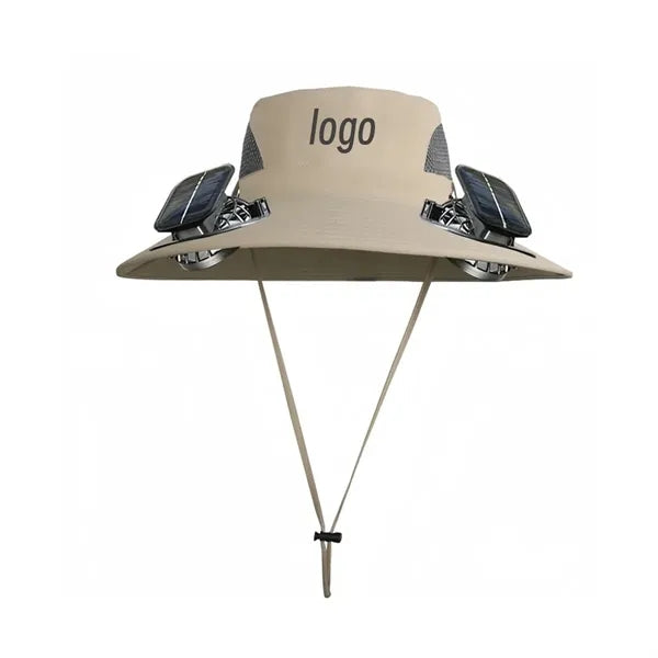 Wide Brim Sun Hats With 2 Solar Fan