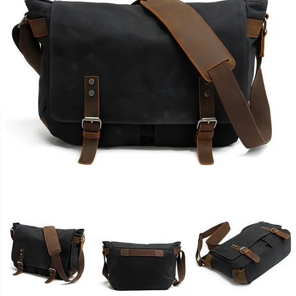 Laptop Messenger Bag for Mens14 Inch Waterproof Vintage