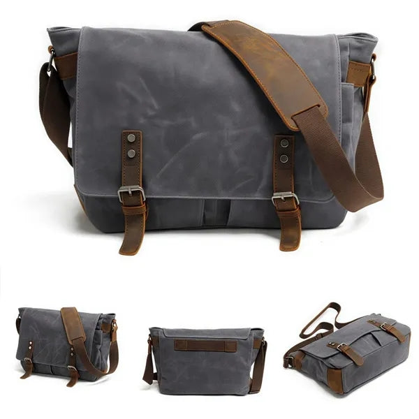 Laptop Messenger Bag for Mens14 Inch Waterproof Vintage