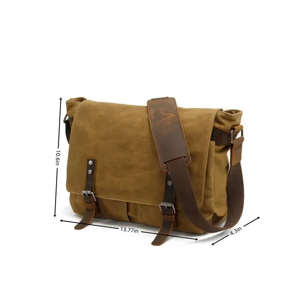 Laptop Messenger Bag for Mens14 Inch Waterproof Vintage