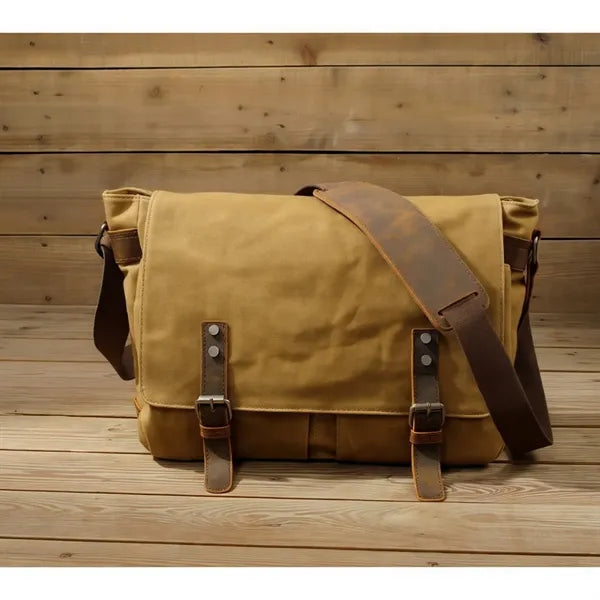 Laptop Messenger Bag for Mens14 Inch Waterproof Vintage