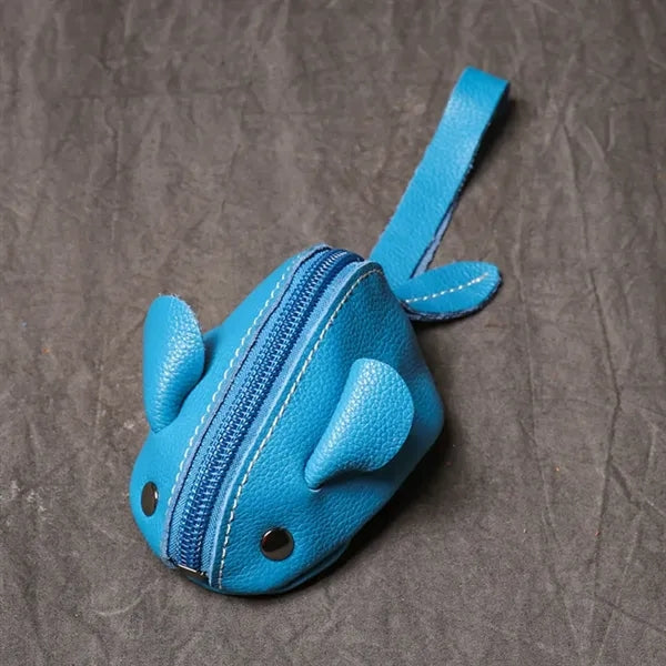 Genuine Leather Mouse Coin Purse Change Pouch Holder Cute