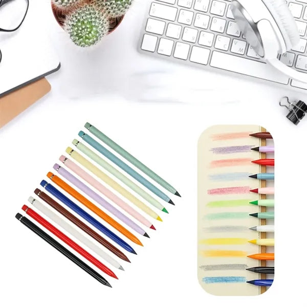 Set of 12 Erasable Colored Pencils for Drawing