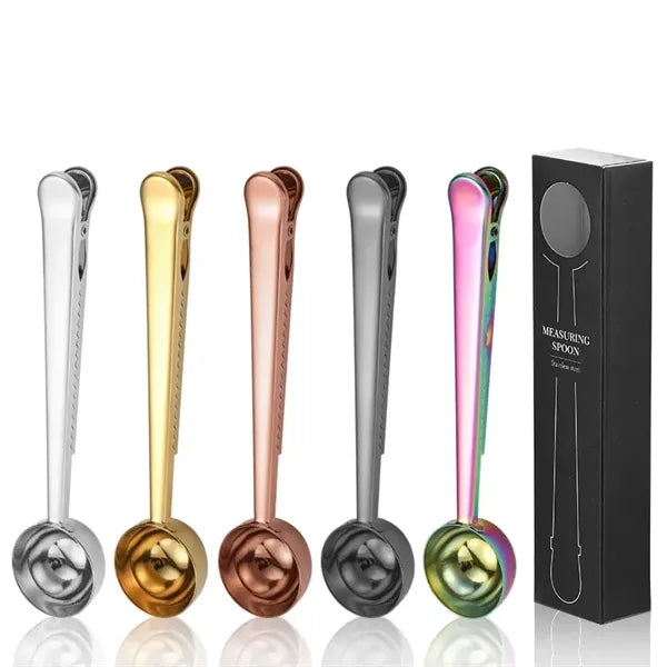 15ml 2-in-1 Stainless Steel Measuring Scoop Clip