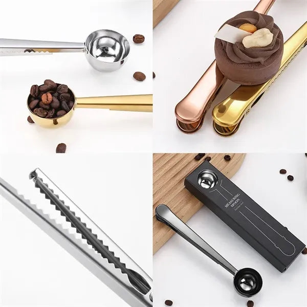 15ml 2-in-1 Stainless Steel Measuring Scoop Clip