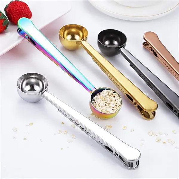 15ml 2-in-1 Stainless Steel Measuring Scoop Clip