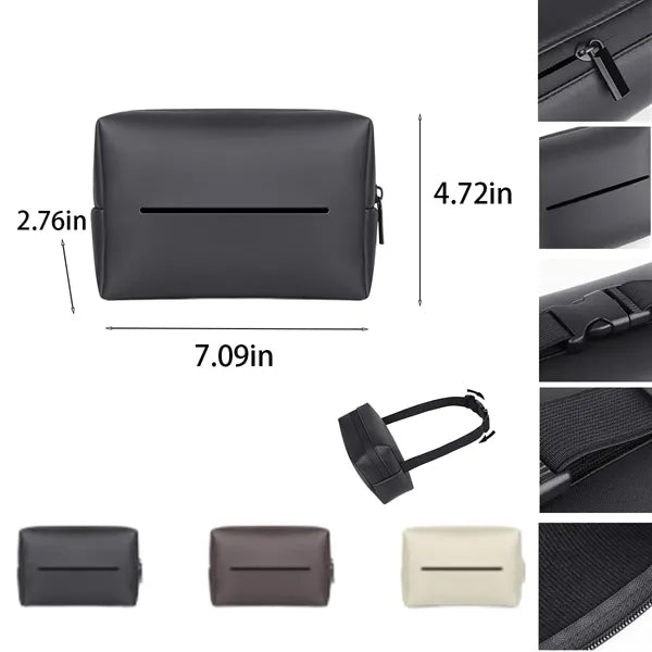 Leather Car Armrest Tissue Box