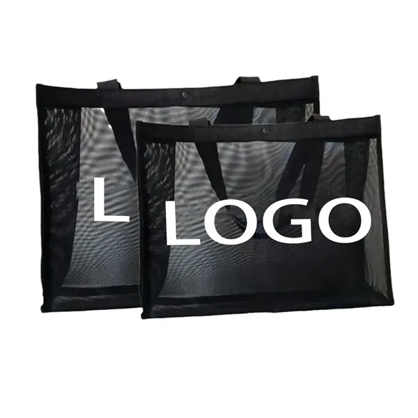 Letter Print Shoulder Bag Transparent Tote Travel Handbag