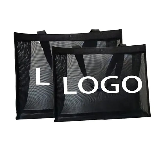 Letter Print Shoulder Bag Transparent Tote Travel Handbag