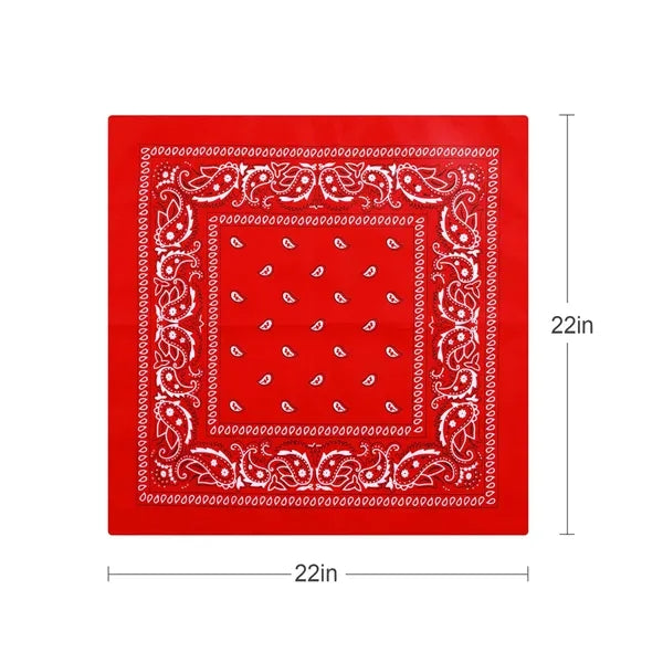 Outdoor Riding HipHop Paisley Cashew Flower Square Bandana
