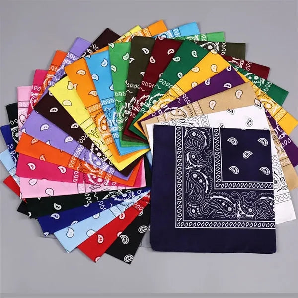 Outdoor Riding HipHop Paisley Cashew Flower Square Bandana