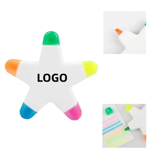 Five Colors Creative Highlighter Marker Pen