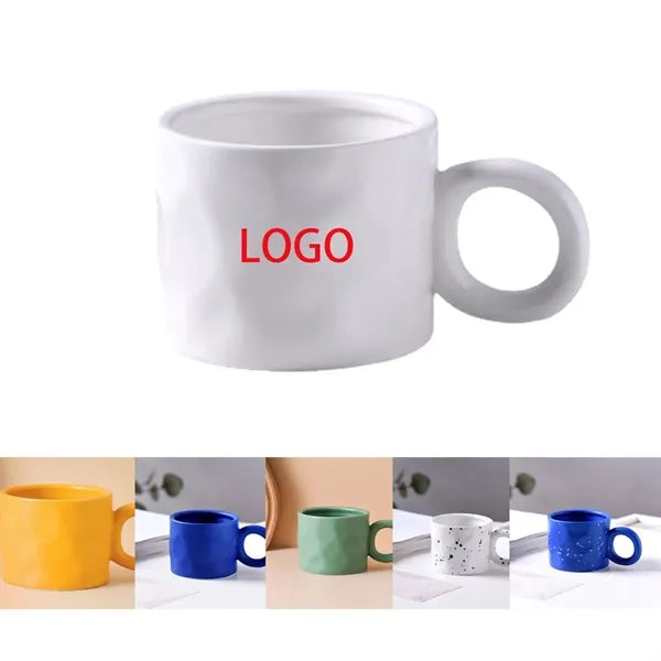 13.5 Oz Smooth Ceramic Sublimation Cups With A Large Handle