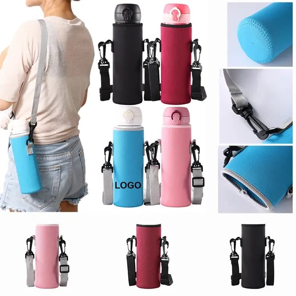 Water Bottle Bag Carrier with Adjustable Strap