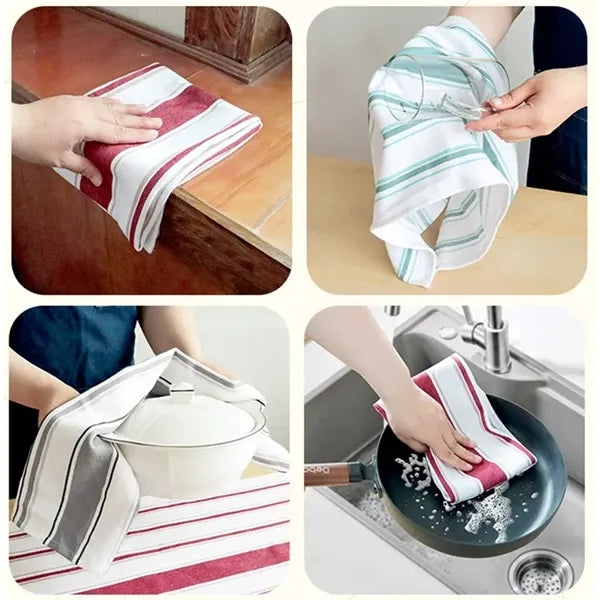 100% Cotton Striped Tea Towel