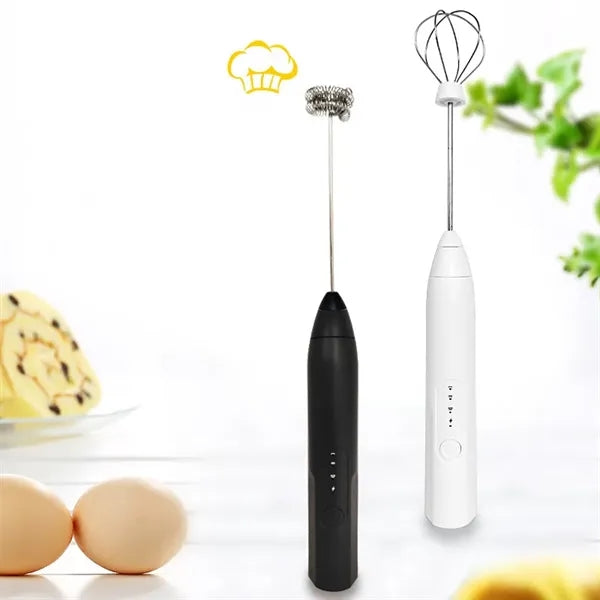 2 Model Rechargeable Milk Frother Handheld Foam Maker