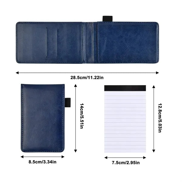 Portable Leather Mini Notebook with Metal Pen